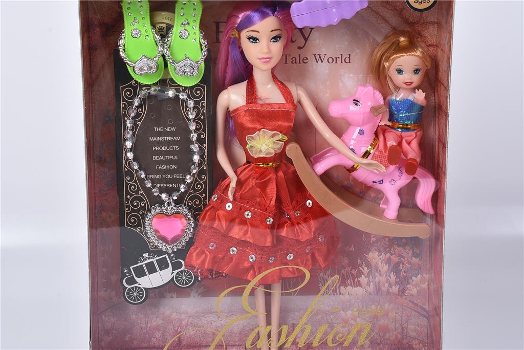 5 inch solid fashion doll with small doll shoes necklace handbag