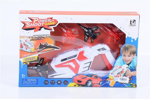 4pcs catapult planes with launching plate 窗盒4只实色移印弹射